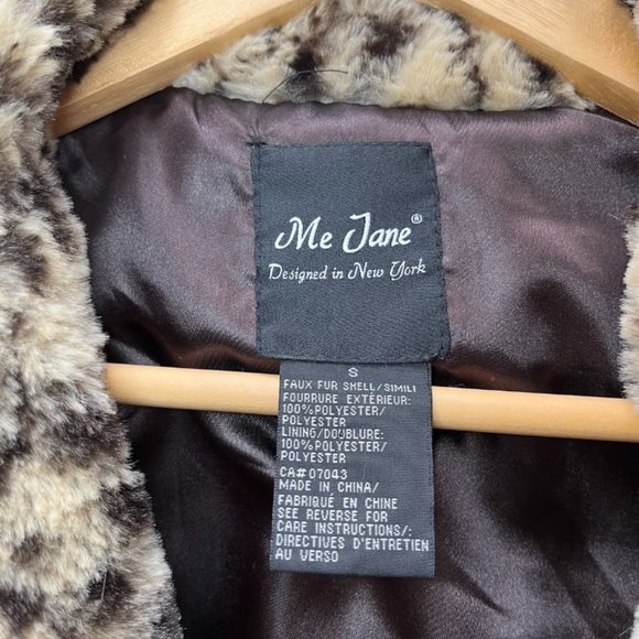 Me Jane Animal Print Faux Fur Coat Size Small - Picture 3 of 3